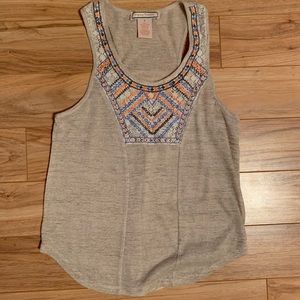 Embroidered tank